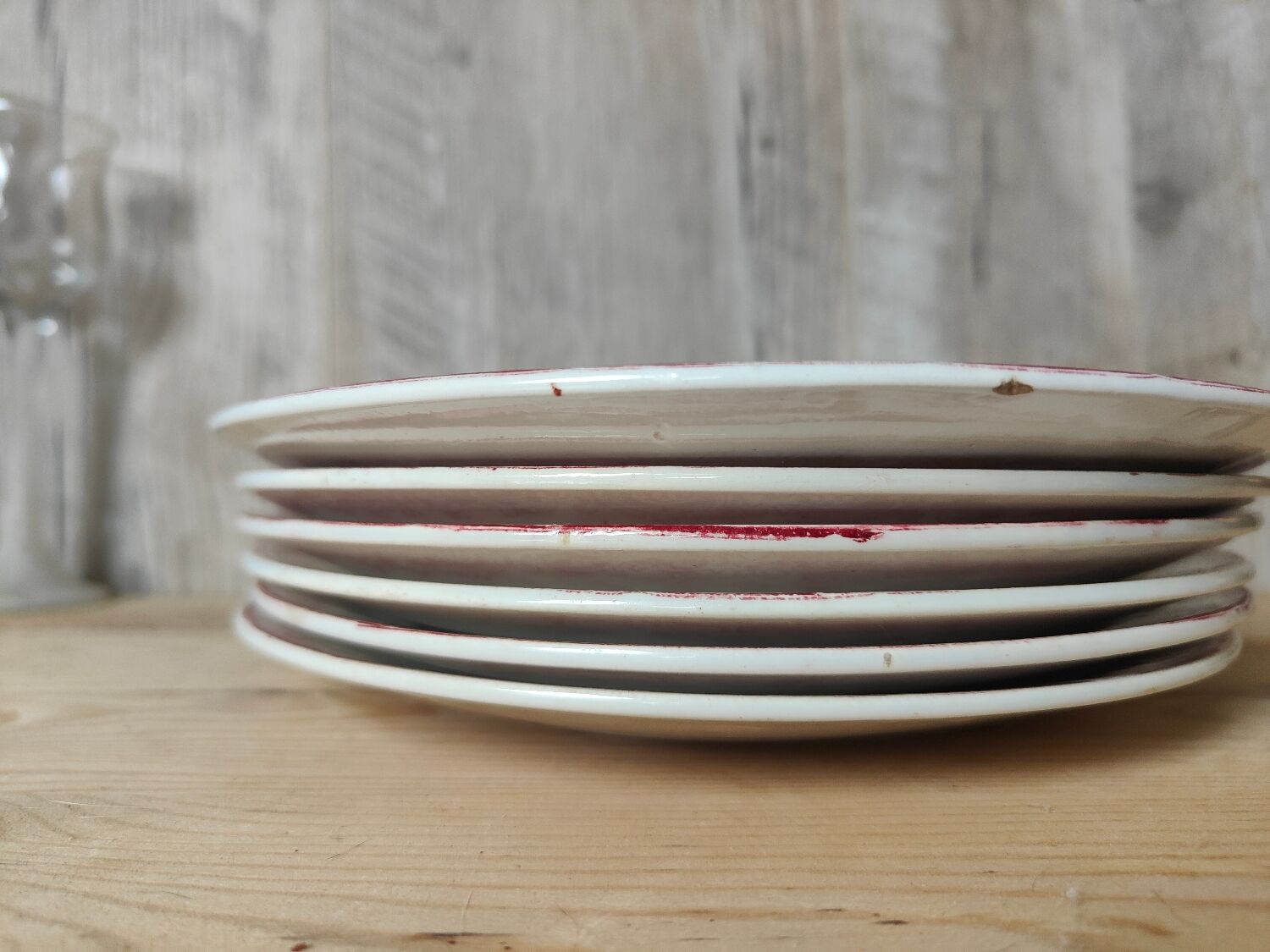 6 assiettes à dessert modèle Fontanges par Sarreguemines