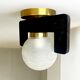 Lampe encastrée en bois noir