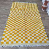 Handmade wool Berber rug 246 x 146 cm