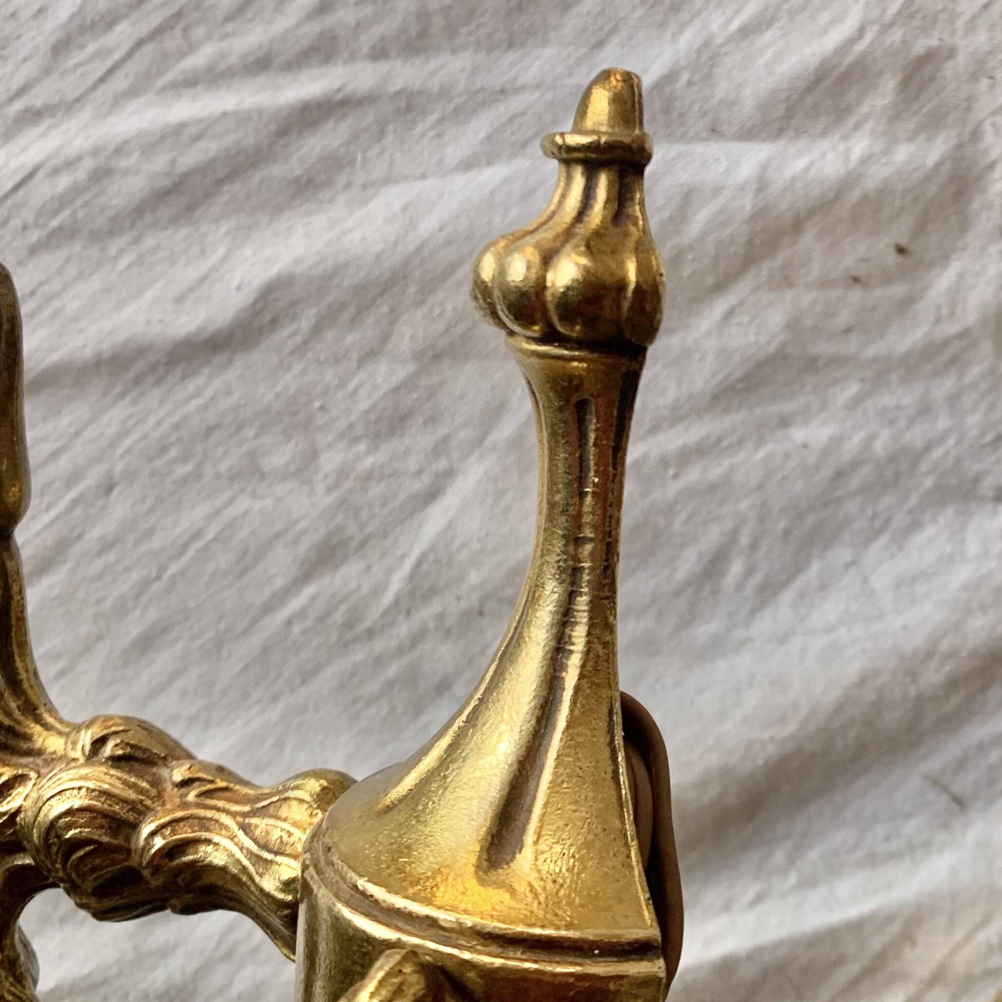 Pair of gilded brass wall lights - Louis XVI style