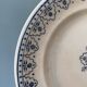 Series of 12 flat plates XIXth earthenware Terre de Fer Clairefontaine