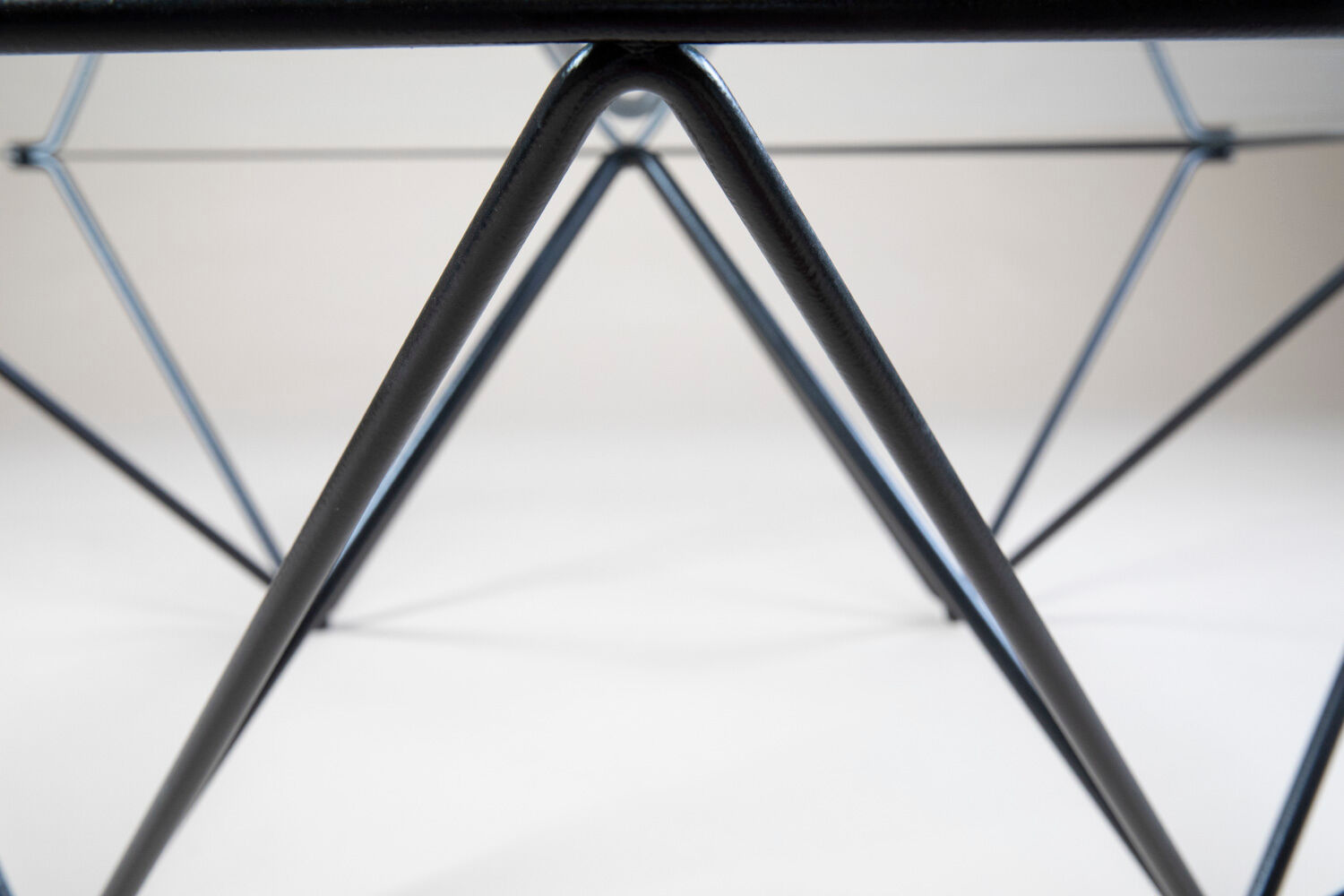 Metal and glass coffee table