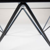 Metal and glass coffee table