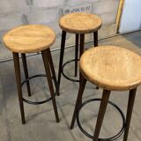 Lot of 3 old bar stools