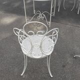 Old wrought iron garden furniture