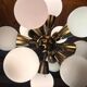 Space Age brass Design Chandelier Sputnik by Kamenicky Senov, 1970s