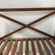 Solid oak terrace bench from the 70s