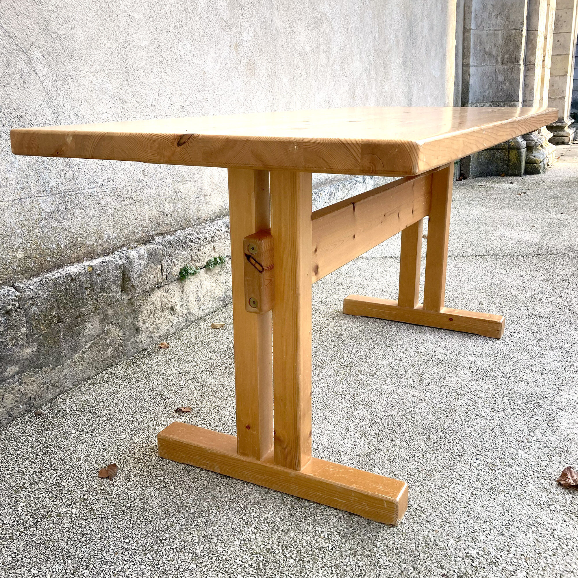 Pine table by Charlotte Perriand for Les Arc, 1960s