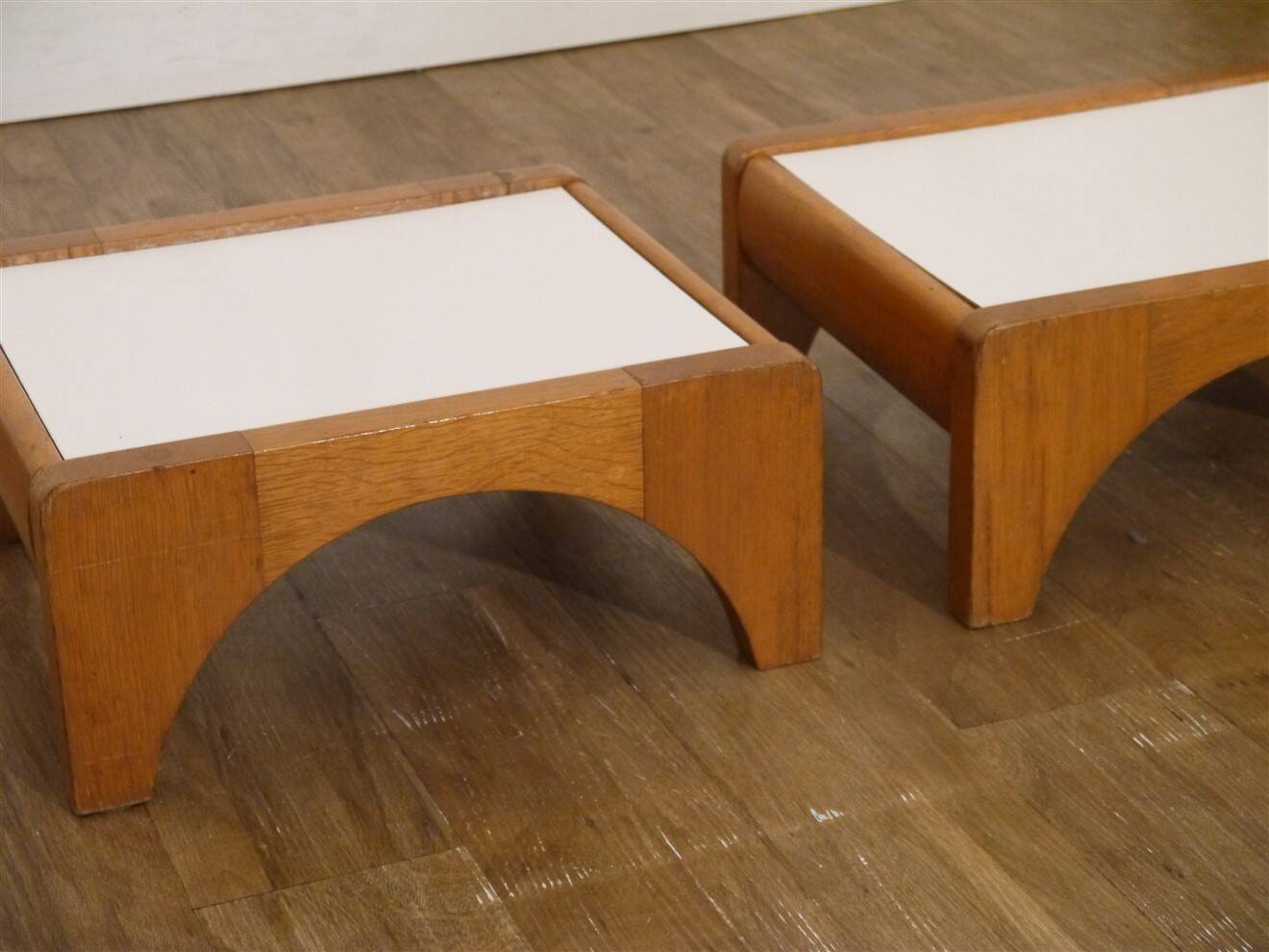 Pair of wooden side tables from the 1960s