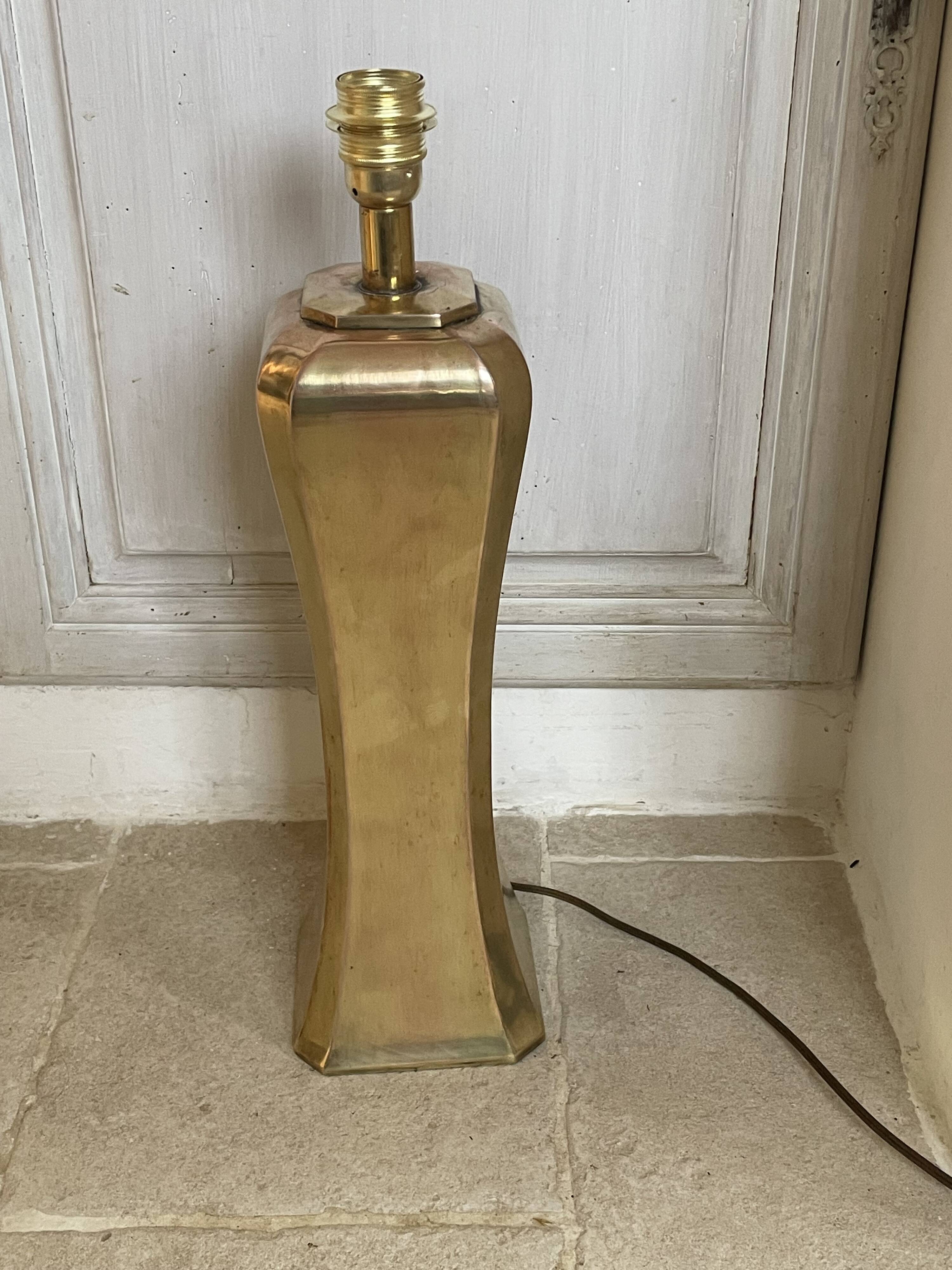 Pied de lampe en laiton vintage 50cm