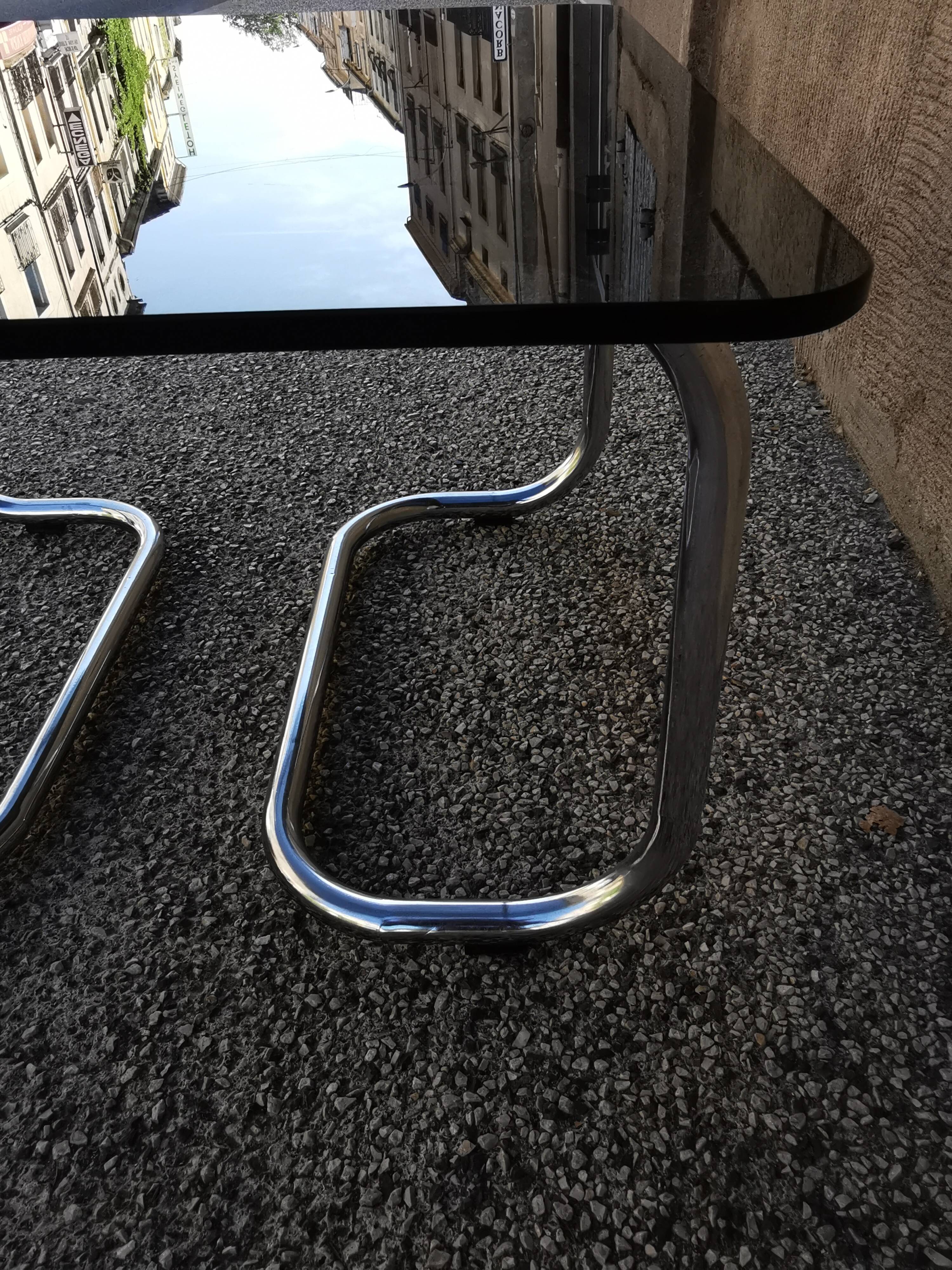 Vintage auxiliary coffee table 70s Bauhaus style