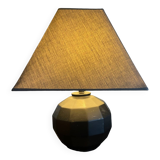 black ceramic lamp from the 80s