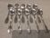 10 silver-plated metal ice scoops, silversmith Saglier Frères, gadroons