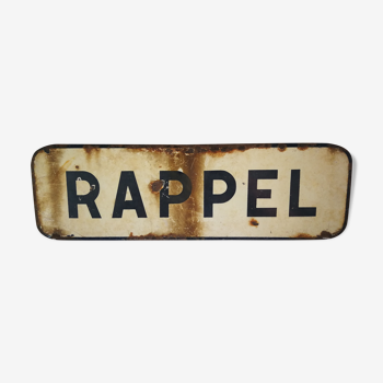Road sign rappel years 1971