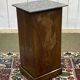 19th century bedside table in walnut, oak and marble top
