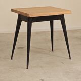 Table bistrot tolix T55 plateau chêne massif