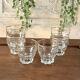 Verres en verre vintage avec bord doré, ensemble de 6