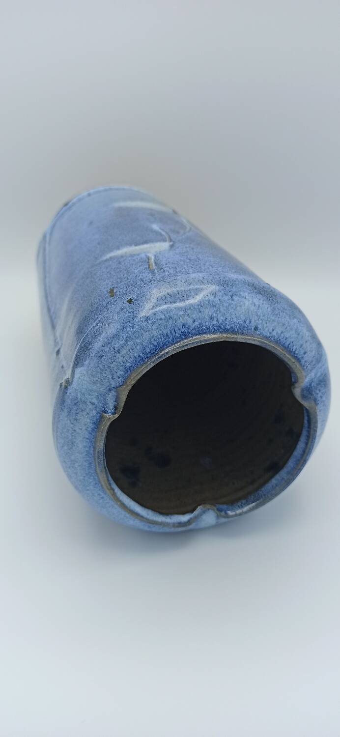 ​vase vintage en grès émaillé - bernard dal magro - céramique d'art