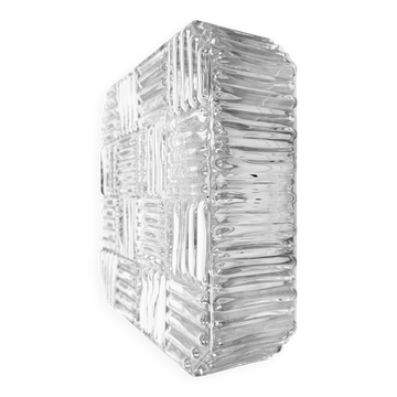 Vintage Glass Wall or Ceiling Light, 1970s