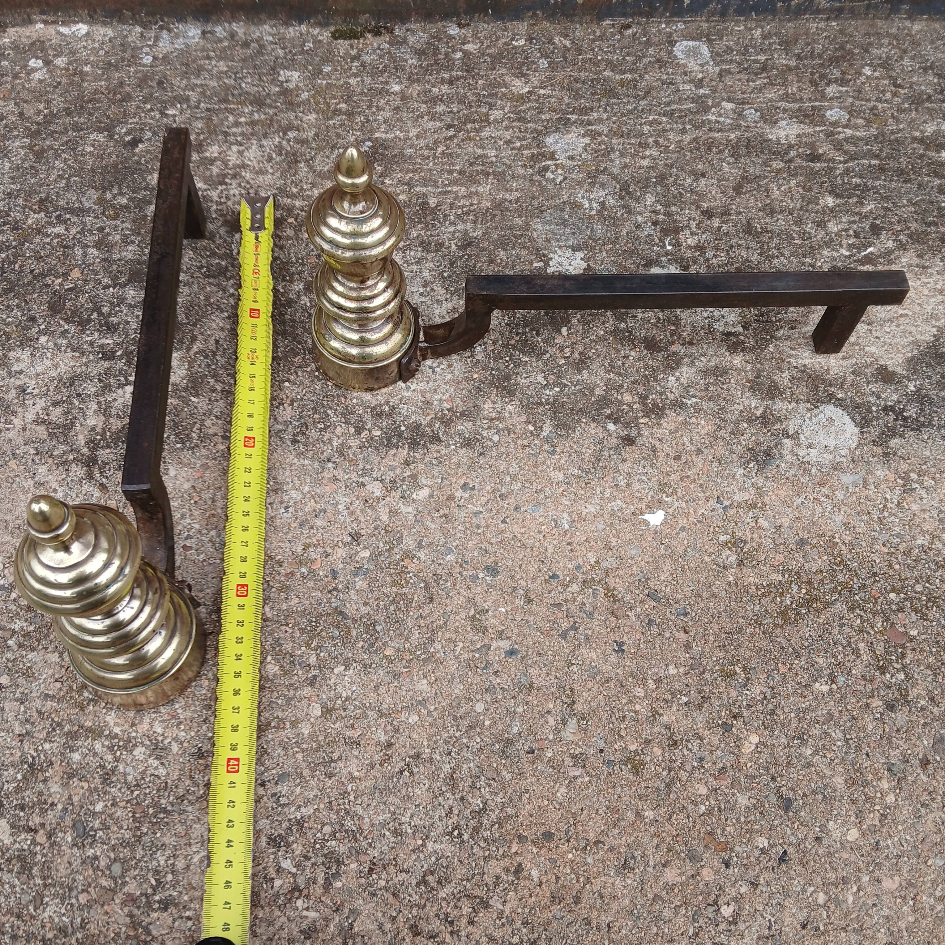 brass andiron, one-of-a-kind