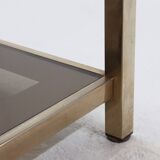 Table basse Belgo Chrom plaquée or 23 carats 1970