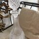 Crystal and glass wine decanter