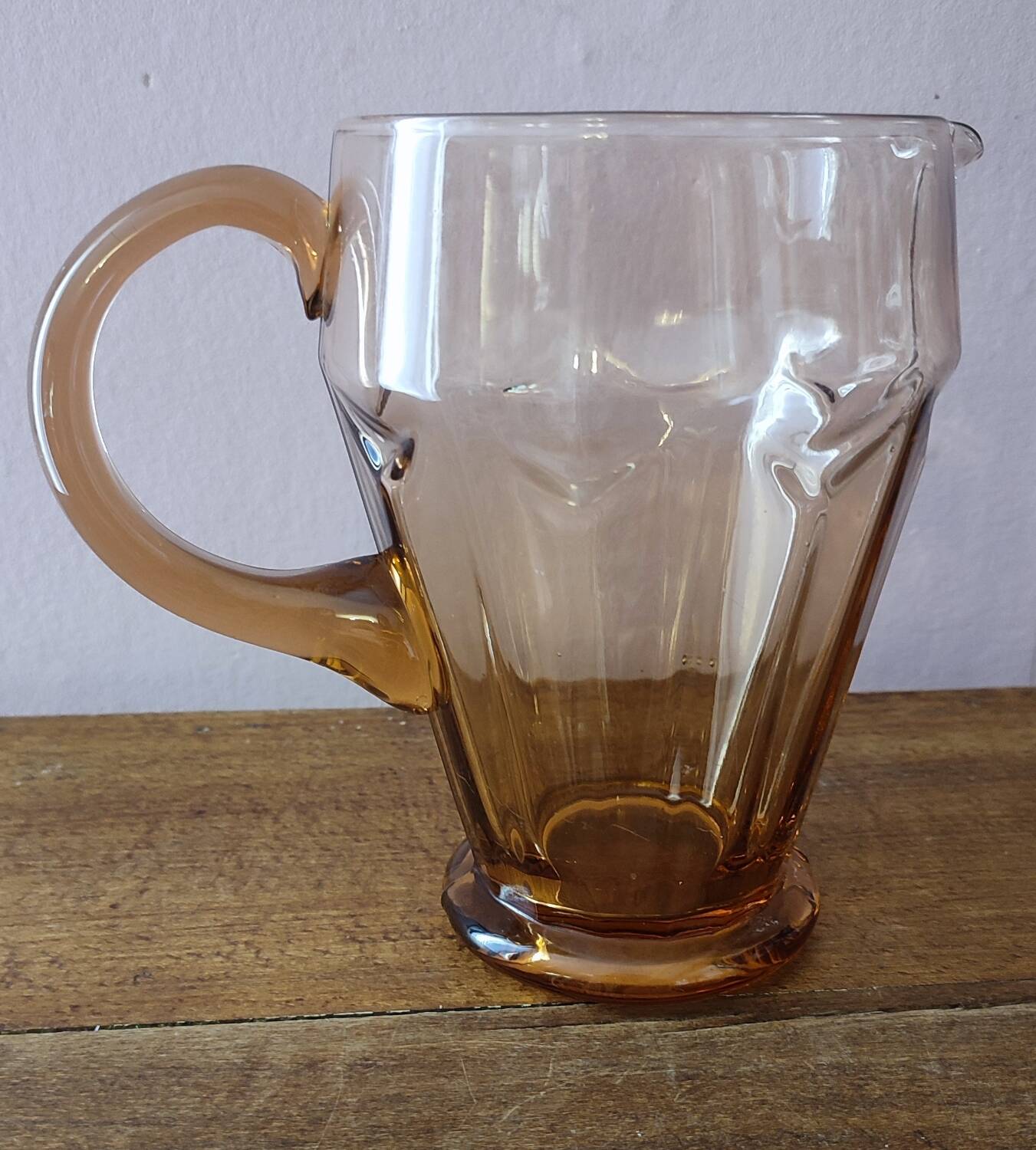 Pink glass jug