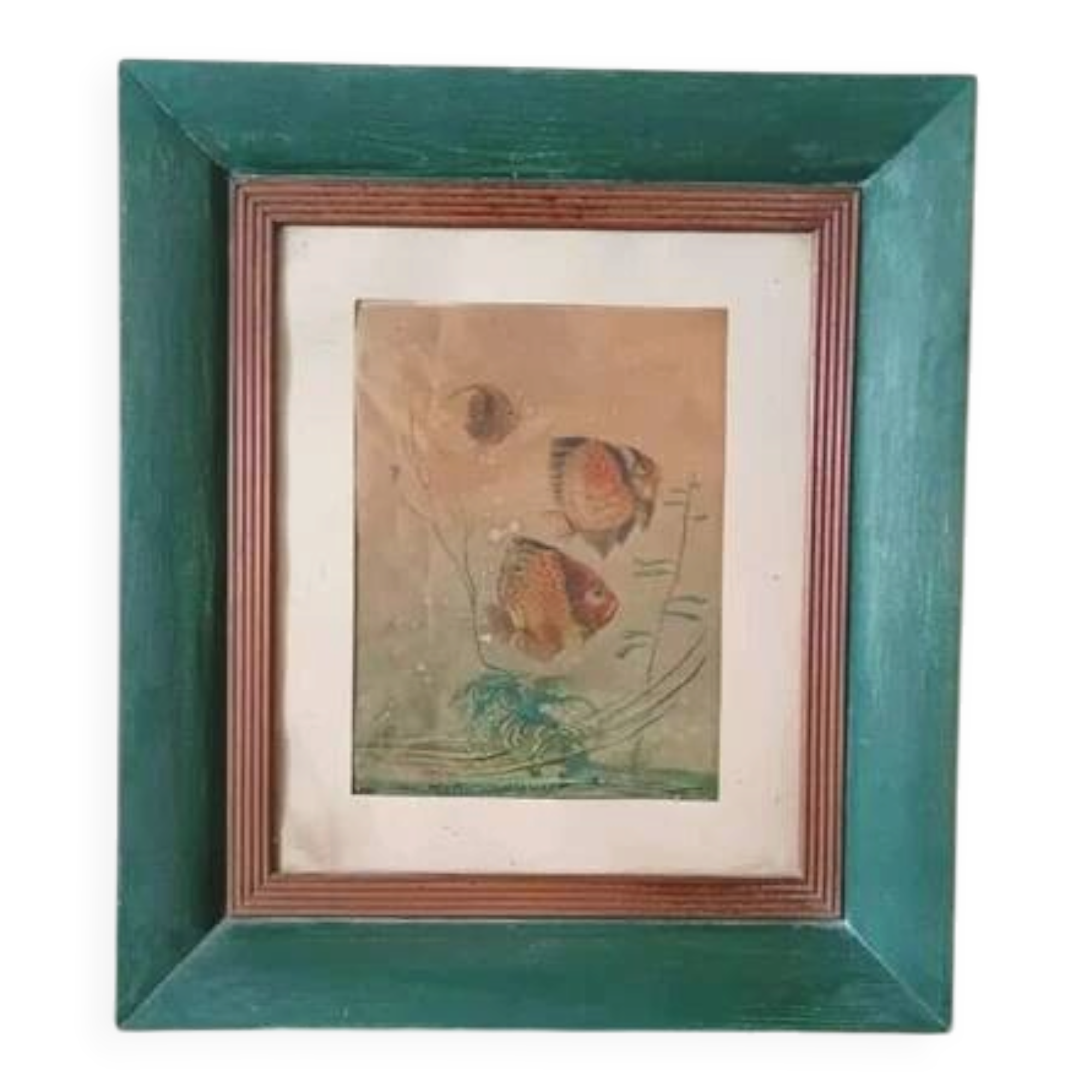 Mixed Technique - Fish - Silvio Polloni (Florence 1888-1972) Frame in Wood