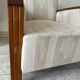 Paire de fauteuils art déco bois et tissu floral