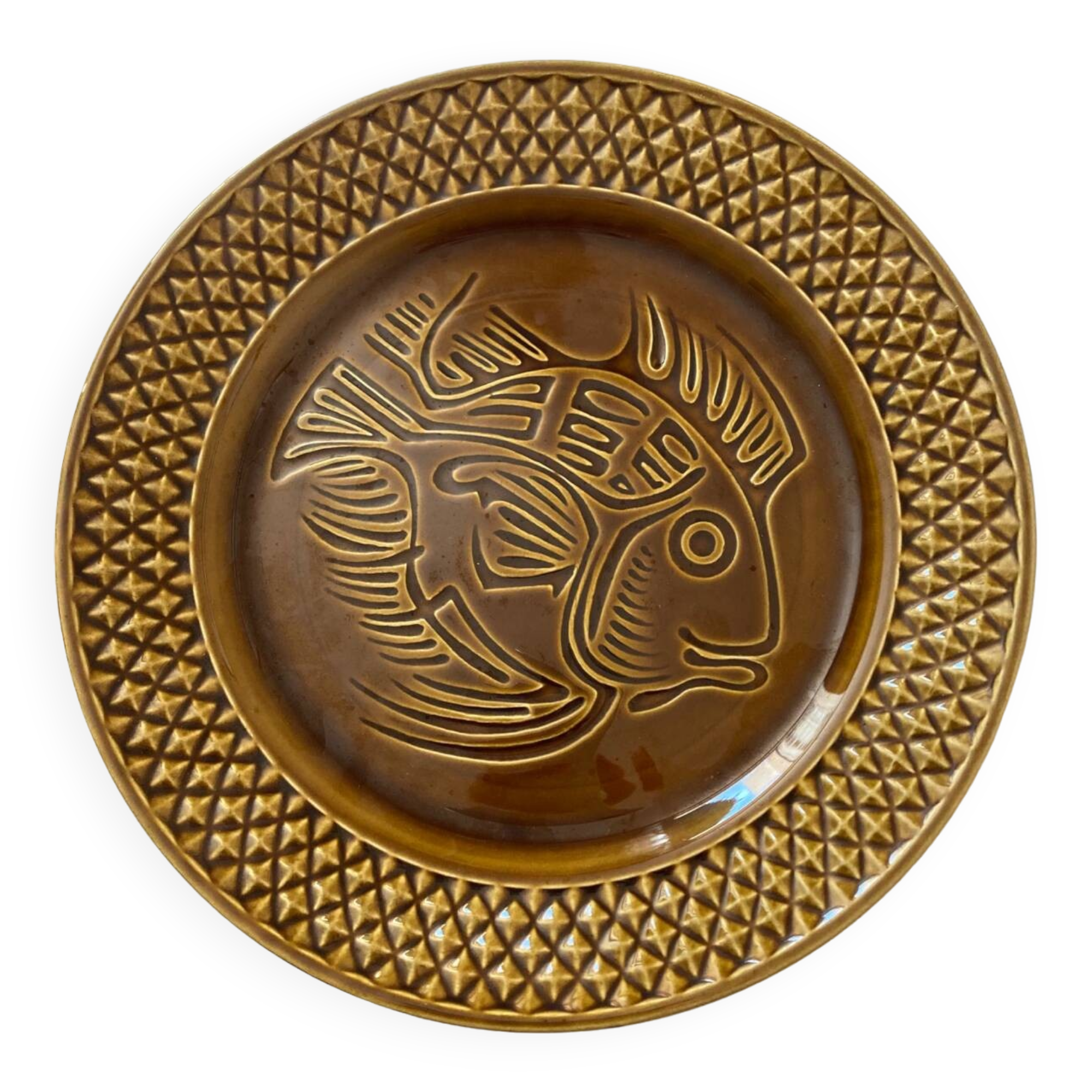 Fish plates Set of 12 Sarreguemines Digoin