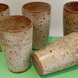 Large pyrite stoneware glasses