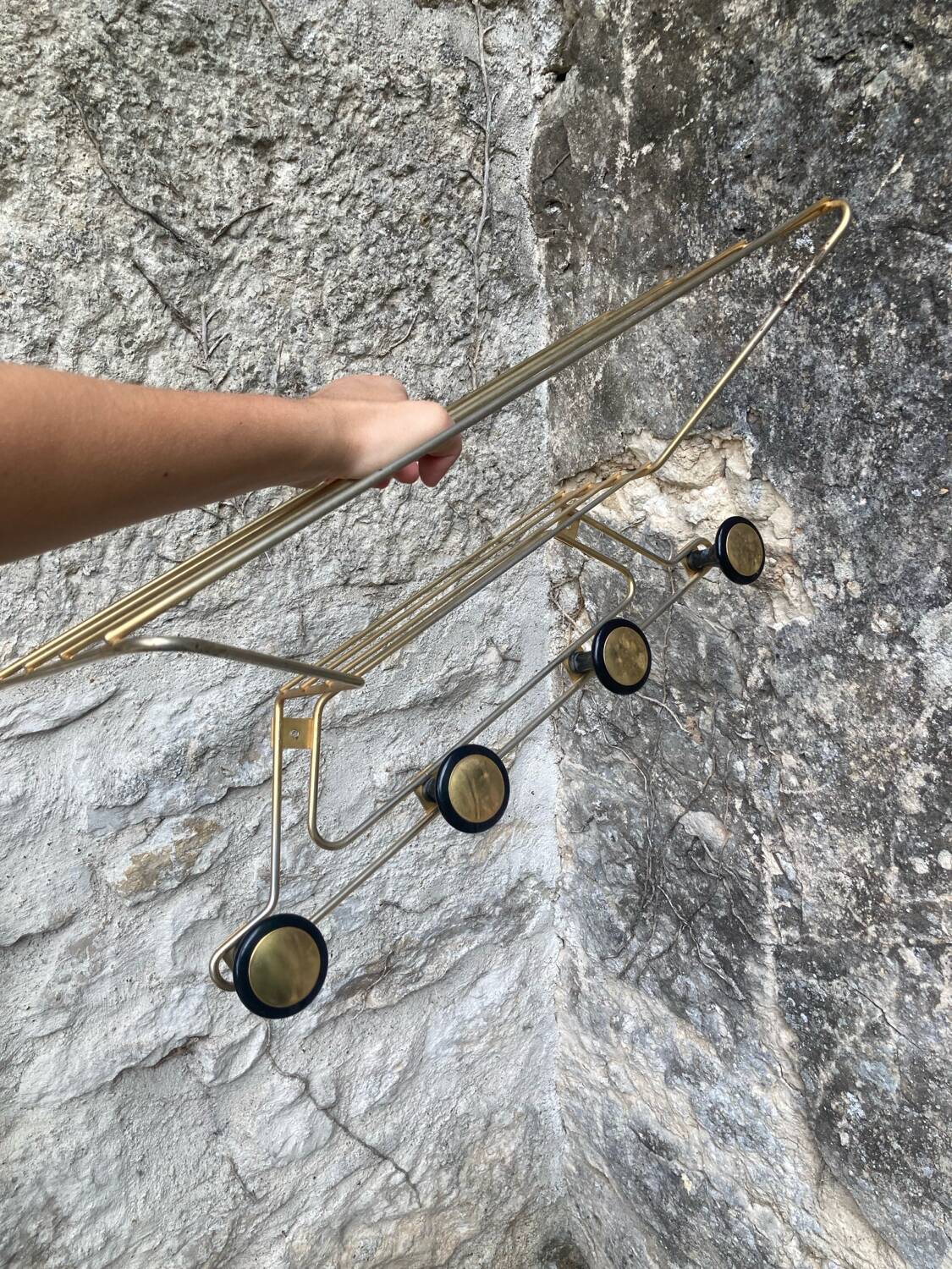 Vintage wall-mounted coat rack