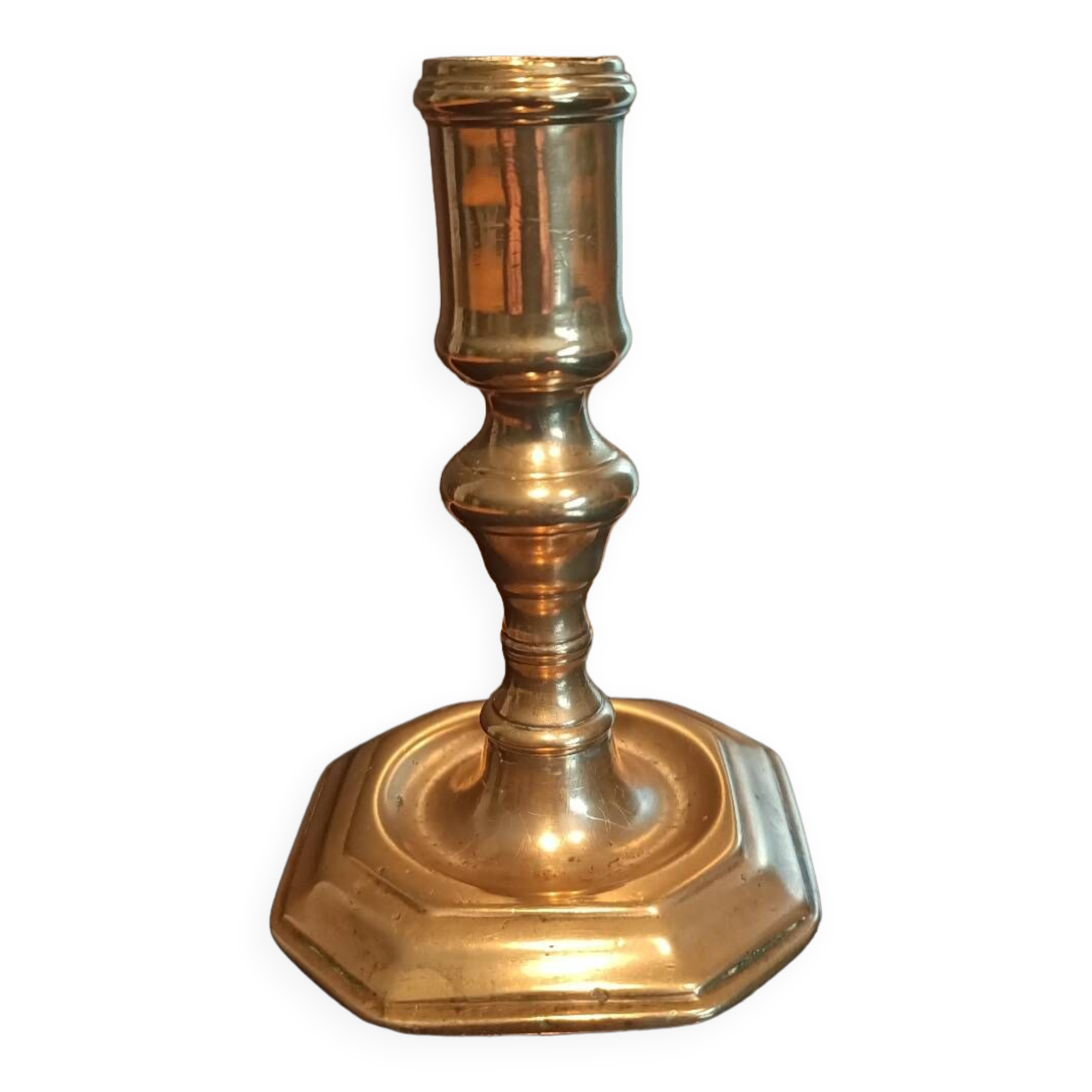 18th century bronze candle holder