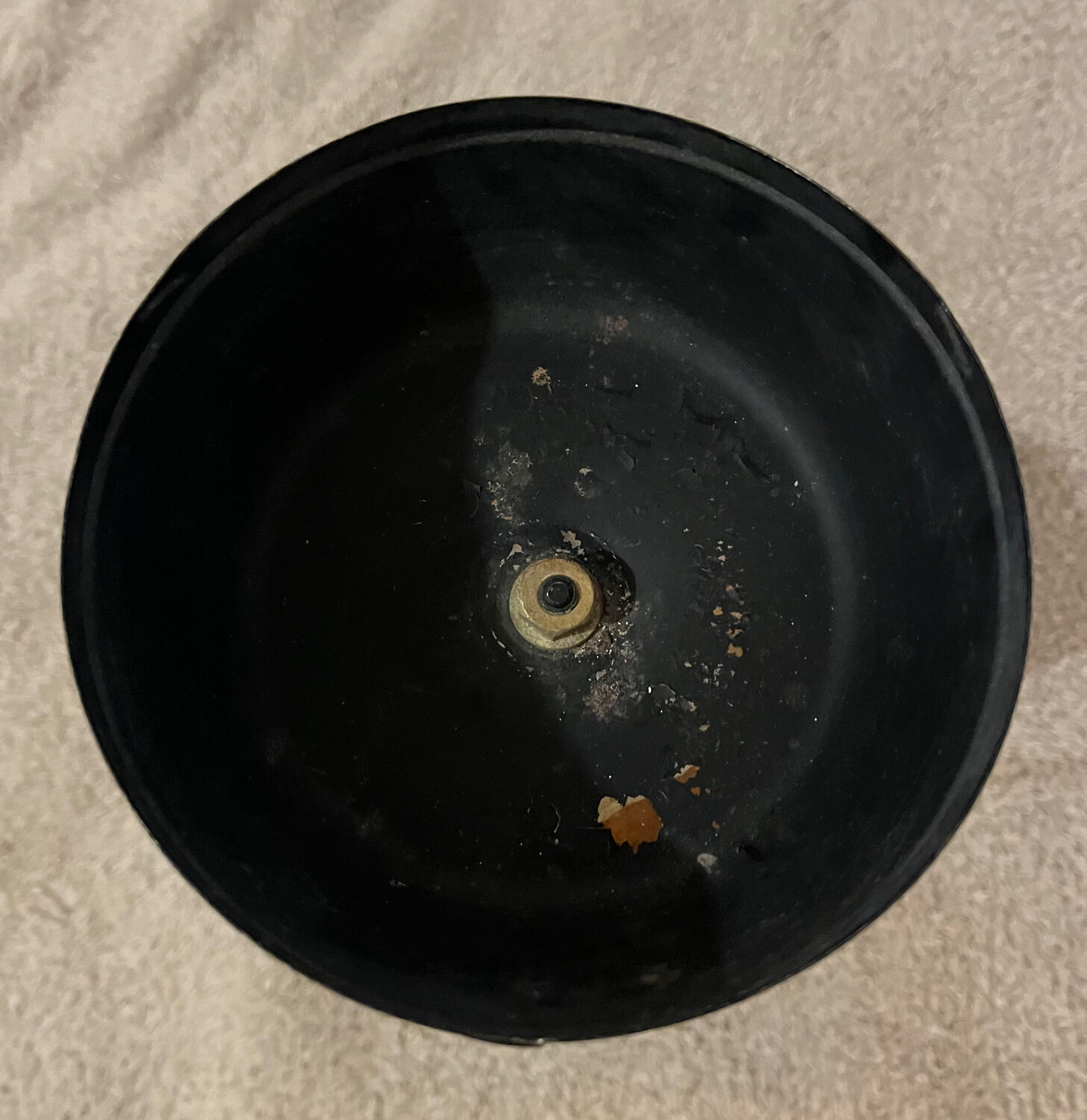 Vintage metal ashtray with magazine holder