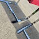 Set 4 - red chrome Brno armchair flat bar- Ludwig Mies vd Rohe bauhaus