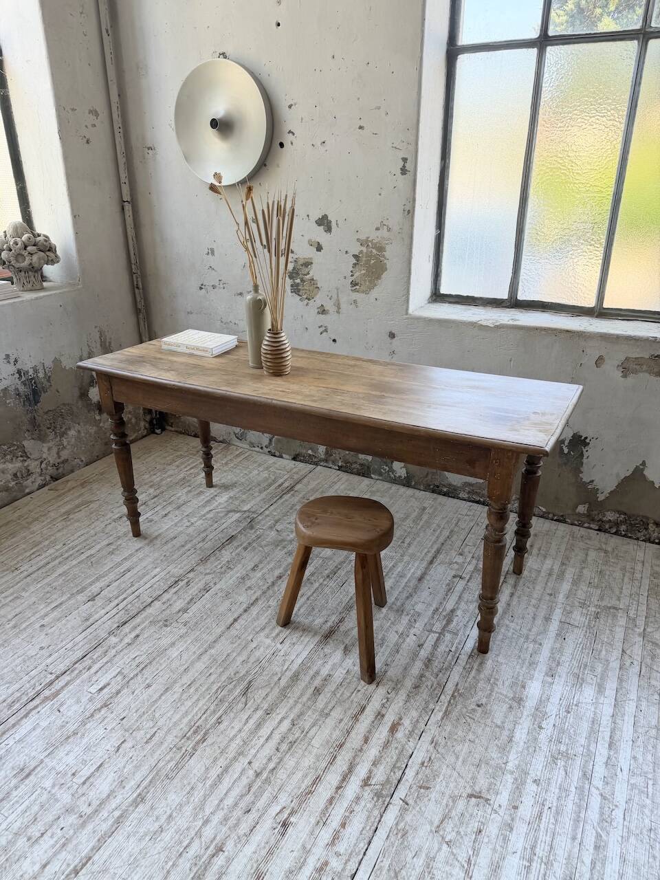 Table de ferme, bistrot en hêtre 1900