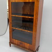 Biedermeier Display Cabinet in Cherry Veneer, Ash Burl, Austria, 1820s