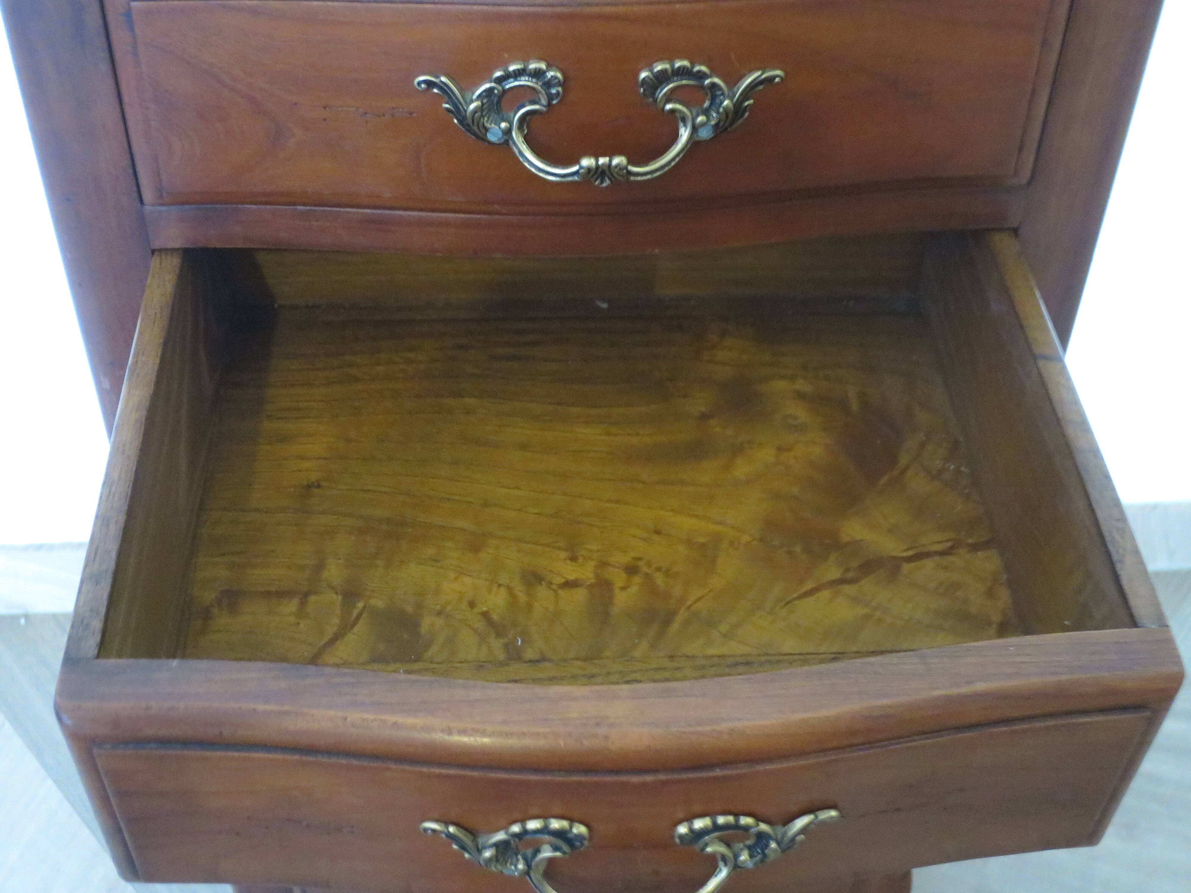 Small weekly organizer - small chest of drawers - 5 drawers - Louis XV style - cherry color