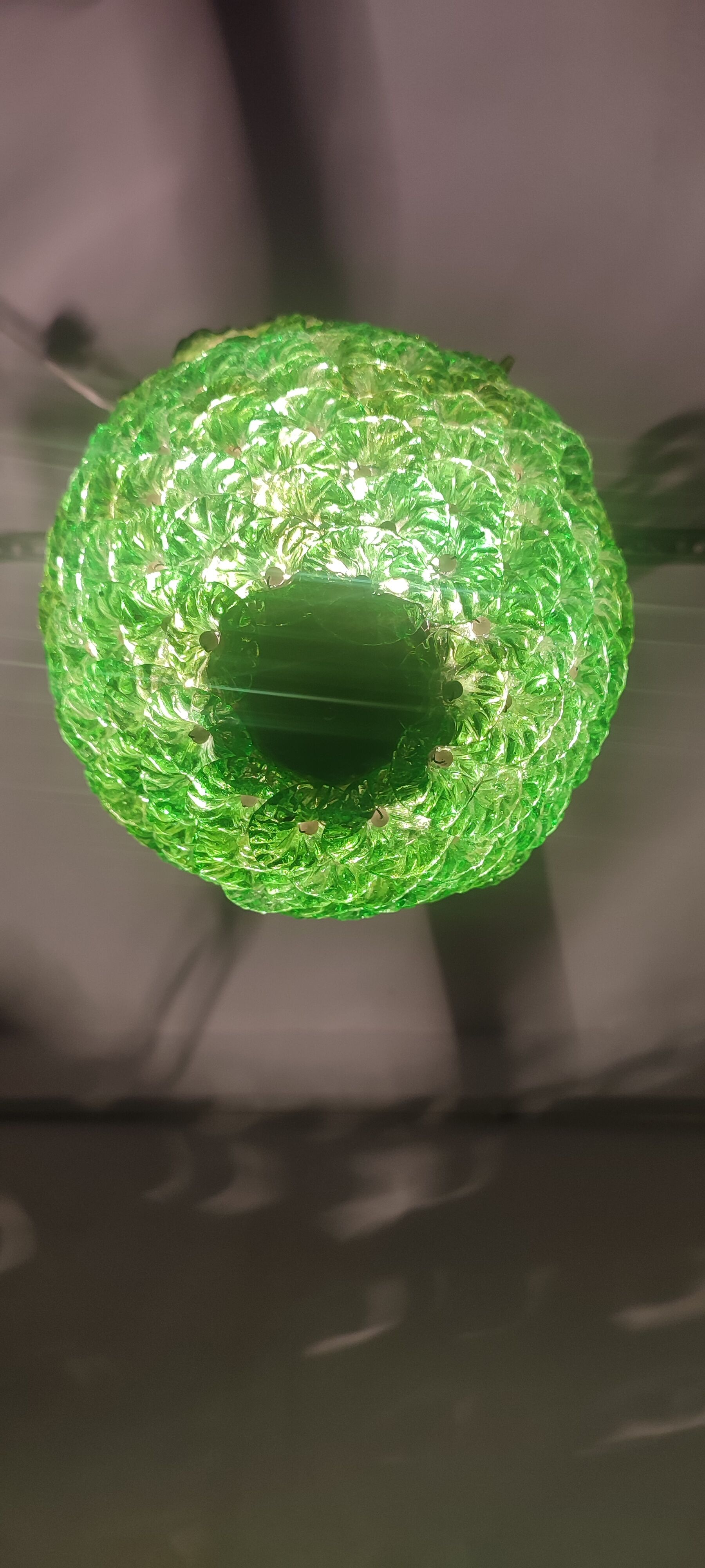 Ceiling lamp with Murano glass flowers. Italy, 1960s