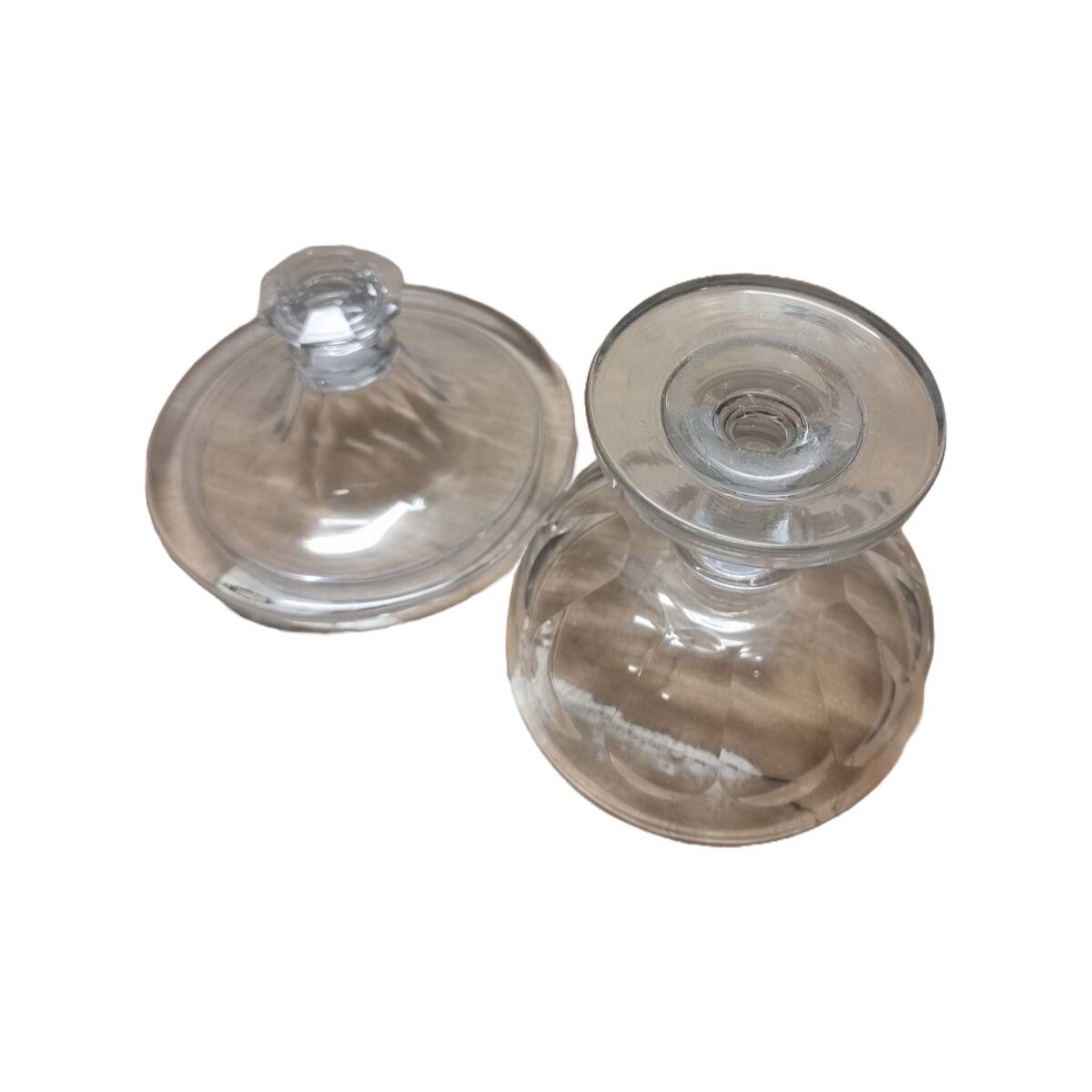 Vintage Glass Bonbonniere With Lid, 1950s.