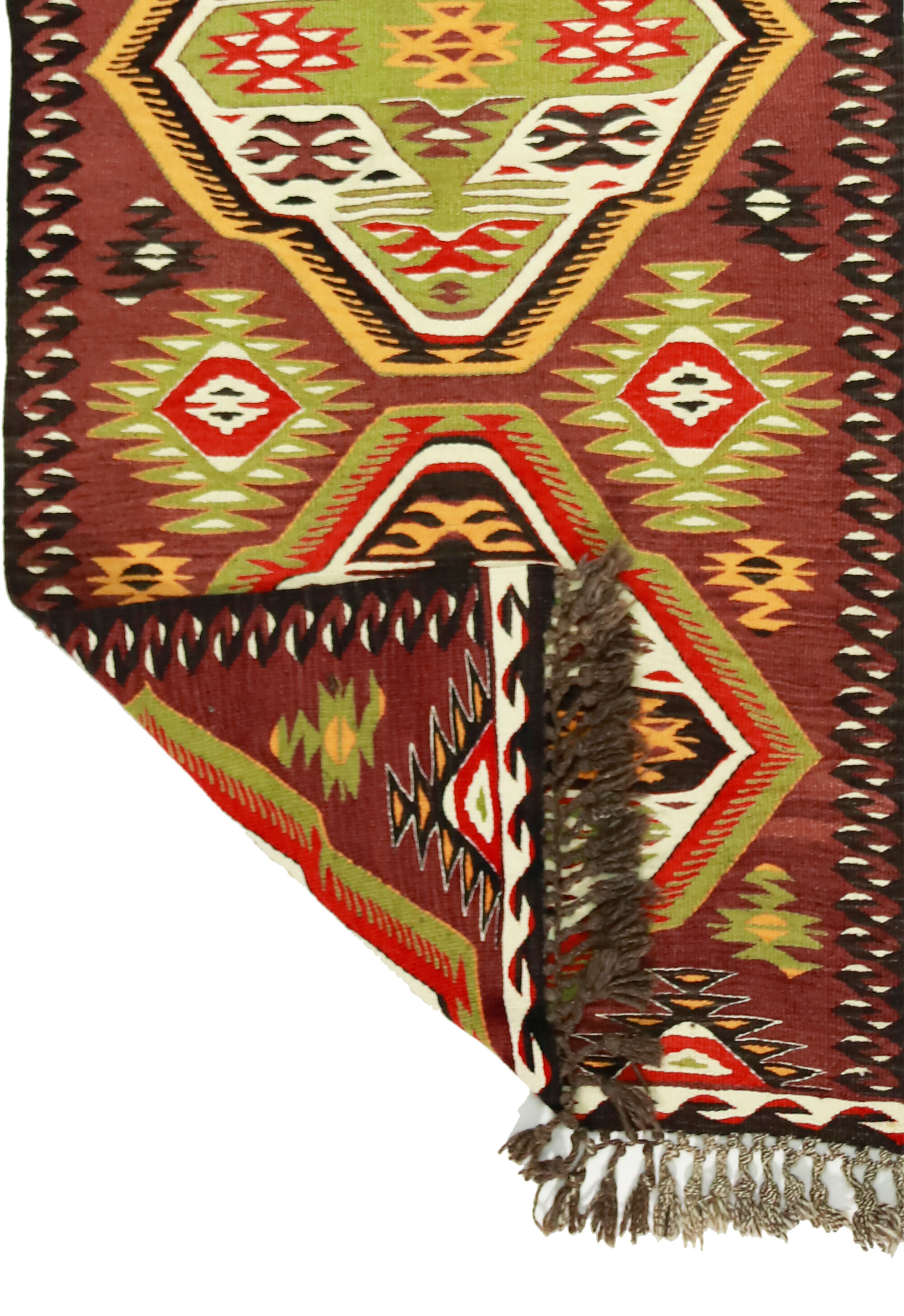 Anatolian handmade kilim rug 282 cm x 90 cm