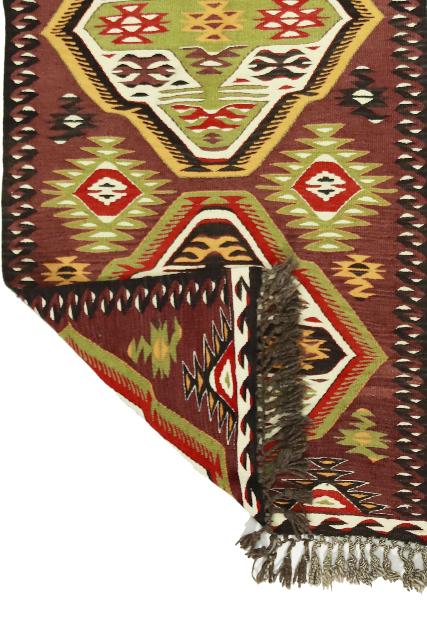 Tapis kilim artisanal anatolien 282 cm x 90 cm