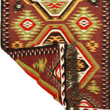 Anatolian handmade kilim rug 282 cm x 90 cm