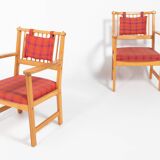 Yngve Ekstrom ‘Furubo’ armchairs with a table produced by Swedese, 1970’s