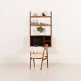 Poul Cadovius teak shelving wall unit with a bureau, Cado 1960s