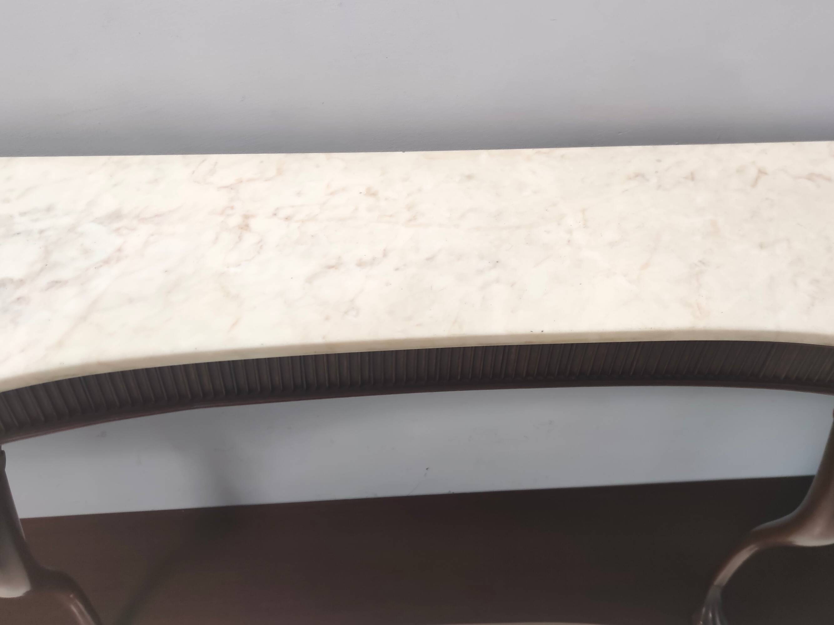 Outstanding Art Deco Style Console with a Carrara Marble Top, Italy