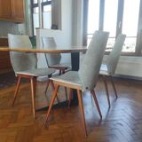 Set of 4 BAUMANN chairs from the 60s (model 840, Max Bill)