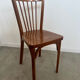 Lot de 4 anciennes chaises de bistrot baumann vintage en bois