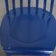 Set of 3 beautiful vintage 1960s blue wooden dining chairs/spindle chairs