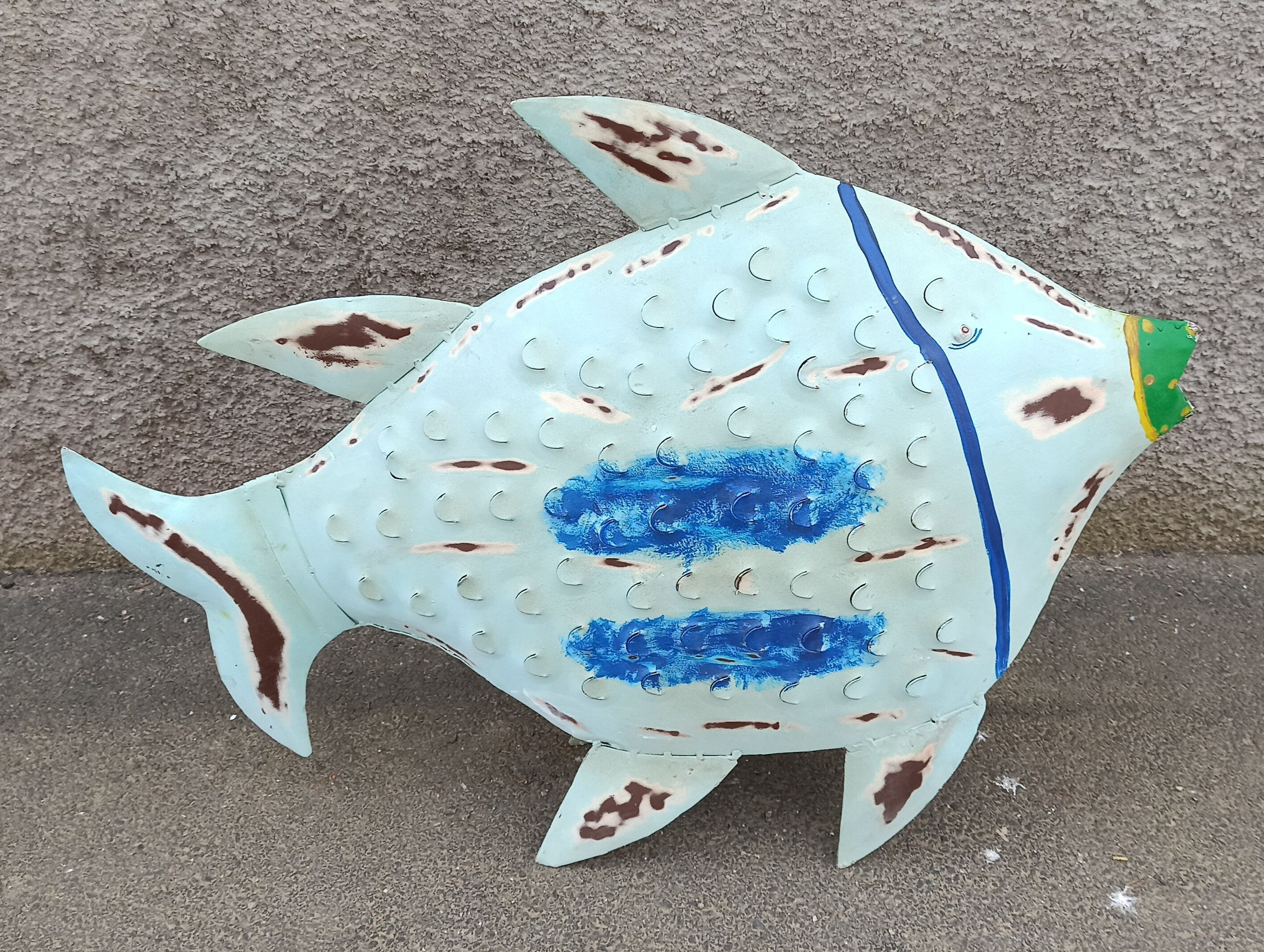 Blue metal fish